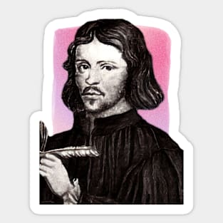 English Composer Thomas Tallis illustration Sticker